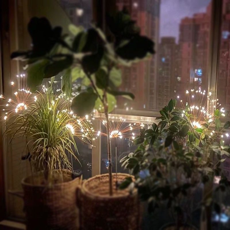 Solar Lights Fireworks Lights Outdoor Copper Wire Lights A Large Number Of Wholesale Explosion Lights Light String Atmosphere Creative Garden Outdoor Lights